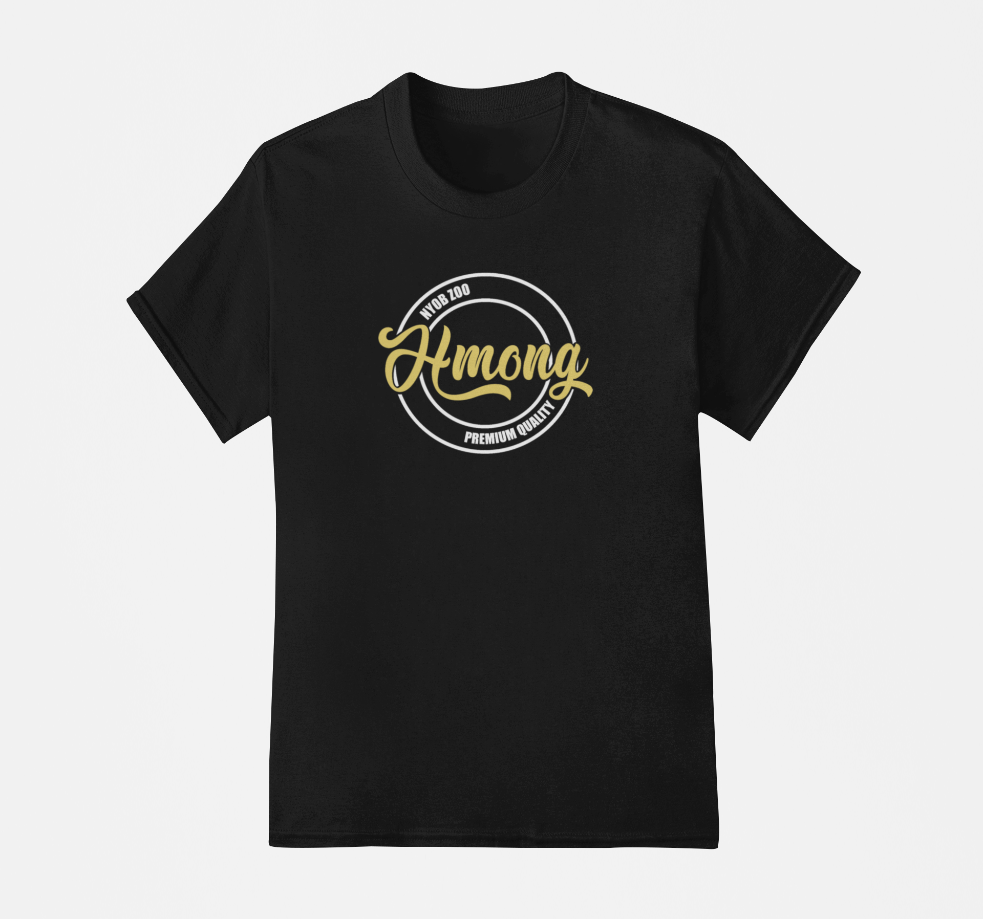 T-shirt noir homme - HMONG PREMIUM