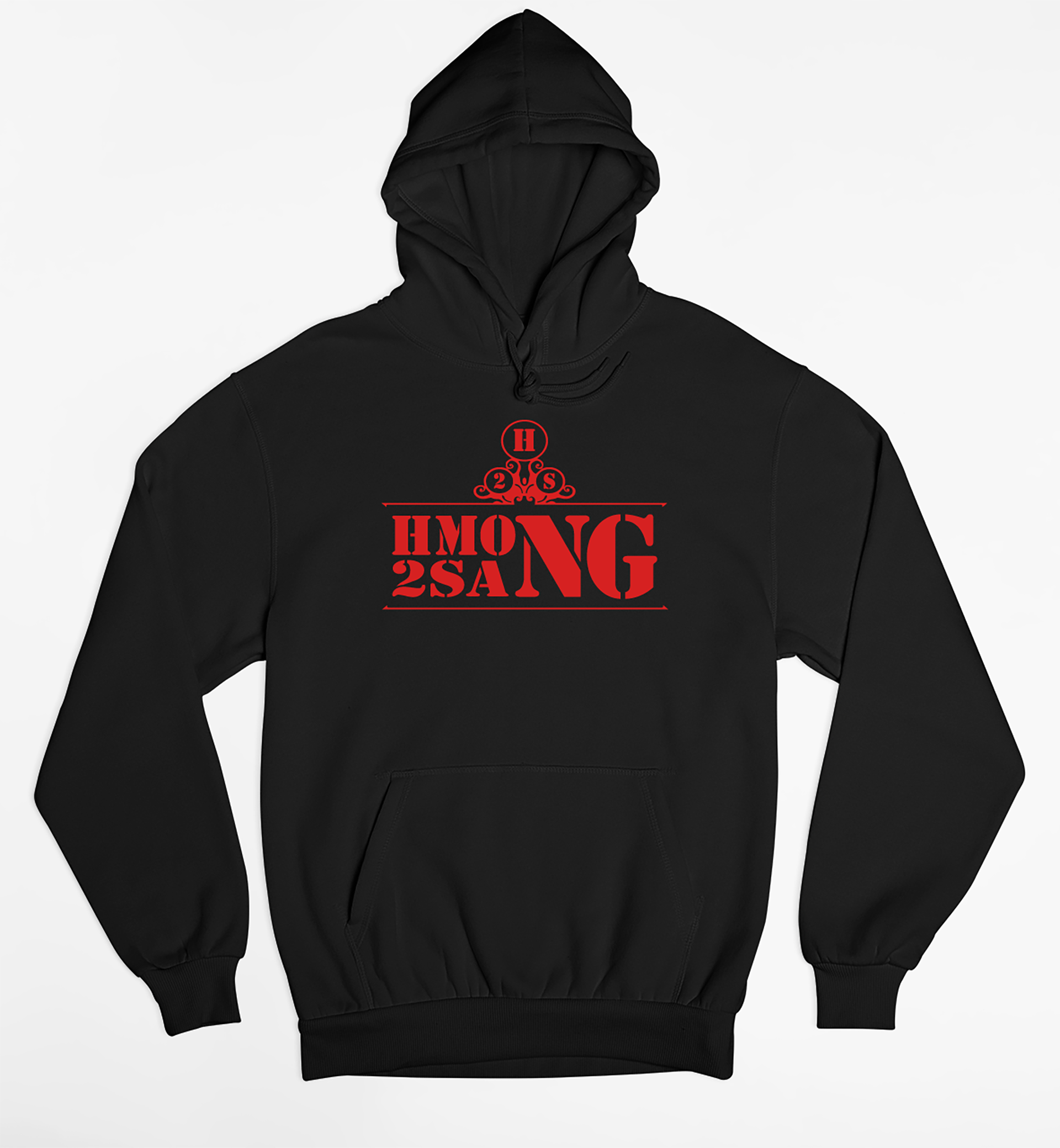 Sweat capuche noir unisexe - H2S